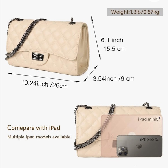 Quilted dual Crossbody shoulder purse~ - Picture 8 of 10